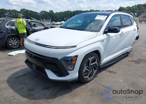 2024 Hyundai Kona N Line из США, поврежденный, VIN KM8HA3A35RU093657
